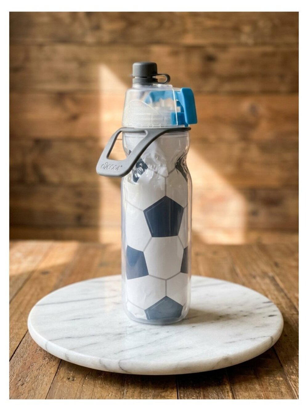 Mist N Sip 20 oz Misting Reusable Sports Water Bottle Soccer